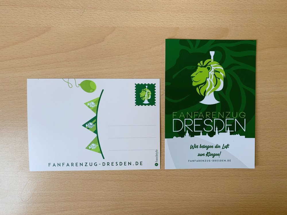 Plakate und Karten für das Ferienprojekt beim Fanfarenzug Dresden