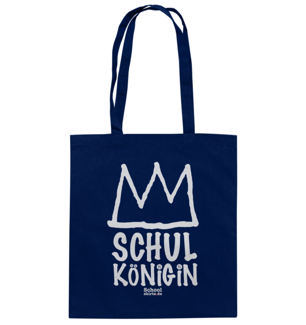 SCHOOLSHIRTZ-SCHULKÖNIGIN weiß - Baumwolltasche – Bild 6