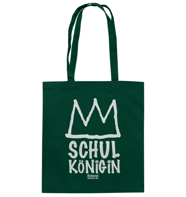 SCHOOLSHIRTZ-SCHULKÖNIGIN weiß - Baumwolltasche – Bild 2