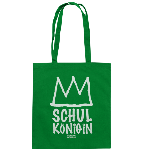 SCHOOLSHIRTZ-SCHULKÖNIGIN weiß - Baumwolltasche – Bild 8