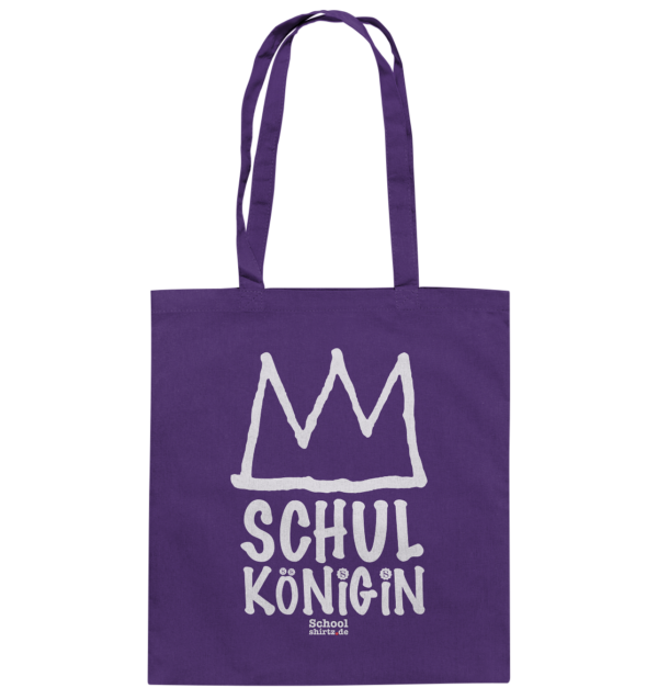 SCHOOLSHIRTZ-SCHULKÖNIGIN weiß - Baumwolltasche – Bild 9