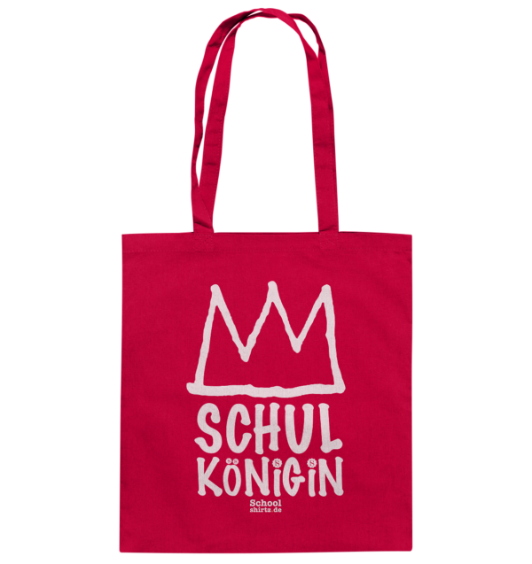 SCHOOLSHIRTZ-SCHULKÖNIGIN weiß - Baumwolltasche – Bild 5