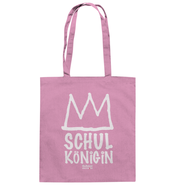 SCHOOLSHIRTZ-SCHULKÖNIGIN weiß - Baumwolltasche – Bild 4