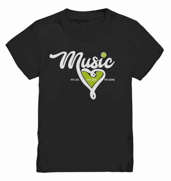 BANDSTYLE-MUSIC-WEISS-GREEN - Kids Premium Shirt